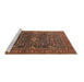 Sideview of Machine Washable Oriental Brown Industrial Rug, wshurb2326brn