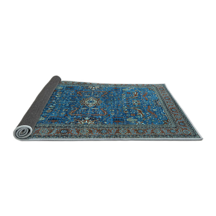 Sideview of Oriental Light Blue Industrial Rug, urb2326lblu