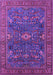 Machine Washable Oriental Purple Industrial Area Rugs, wshurb2326pur