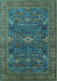 Oriental Turquoise Industrial Rug, urb2326turq