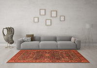 Machine Washable Oriental Orange Industrial Rug, wshurb2326org