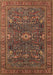 Machine Washable Oriental Brown Industrial Rug, wshurb2326brn