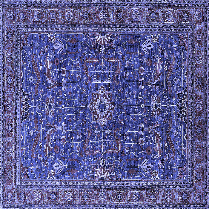Square Oriental Blue Industrial Rug, urb2326blu