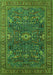 Machine Washable Oriental Green Industrial Area Rugs, wshurb2326grn