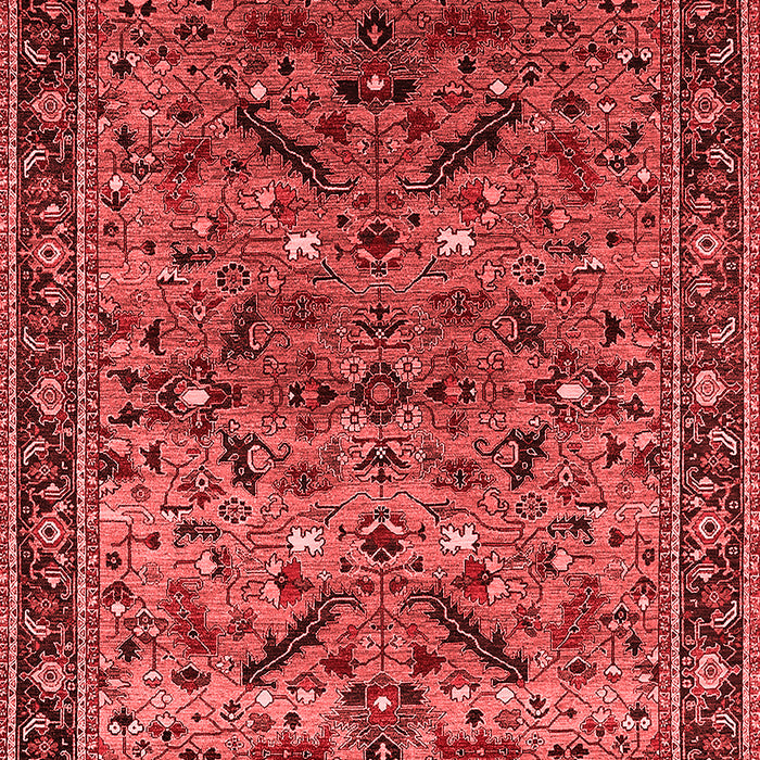 Machine Washable Oriental Red Industrial Rug, wshurb2327red