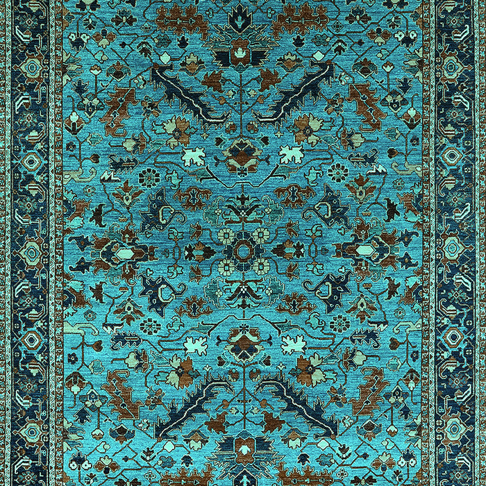 Machine Washable Oriental Turquoise Industrial Area Rugs, wshurb2327turq