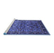 Sideview of Machine Washable Oriental Blue Industrial Rug, wshurb2327blu