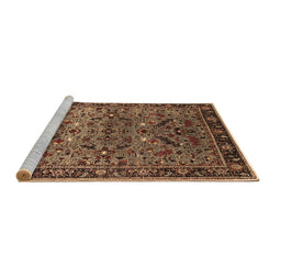 Sideview of Machine Washable Oriental Brown Industrial Rug, wshurb2327brn