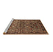 Sideview of Machine Washable Oriental Brown Industrial Rug, wshurb2327brn