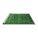 Sideview of Machine Washable Oriental Emerald Green Industrial Area Rugs, wshurb2327emgrn