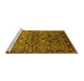 Sideview of Machine Washable Oriental Yellow Industrial Rug, wshurb2327yw