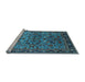 Sideview of Machine Washable Oriental Light Blue Industrial Rug, wshurb2327lblu