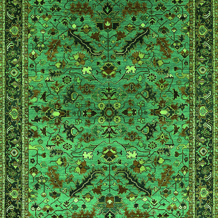 Machine Washable Oriental Green Industrial Area Rugs, wshurb2327grn
