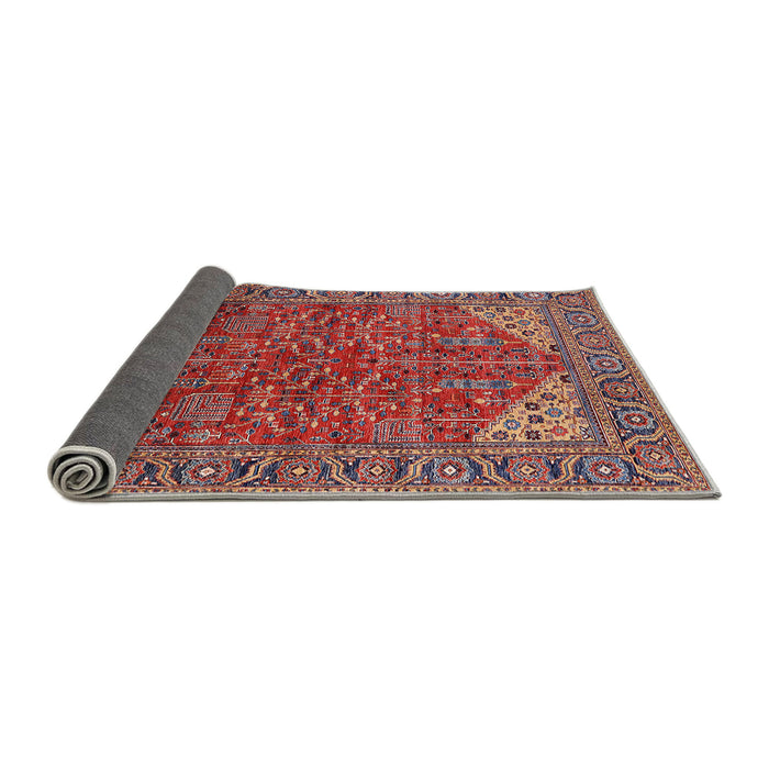 Sideview of Mid-Century Modern Red Oriental Rug, urb2328