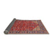 Sideview of Mid-Century Modern Red Oriental Rug, urb2328