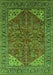 Machine Washable Oriental Green Industrial Area Rugs, wshurb2328grn