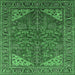 Square Oriental Emerald Green Industrial Rug, urb2328emgrn