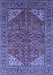 Machine Washable Oriental Blue Industrial Rug, wshurb2328blu