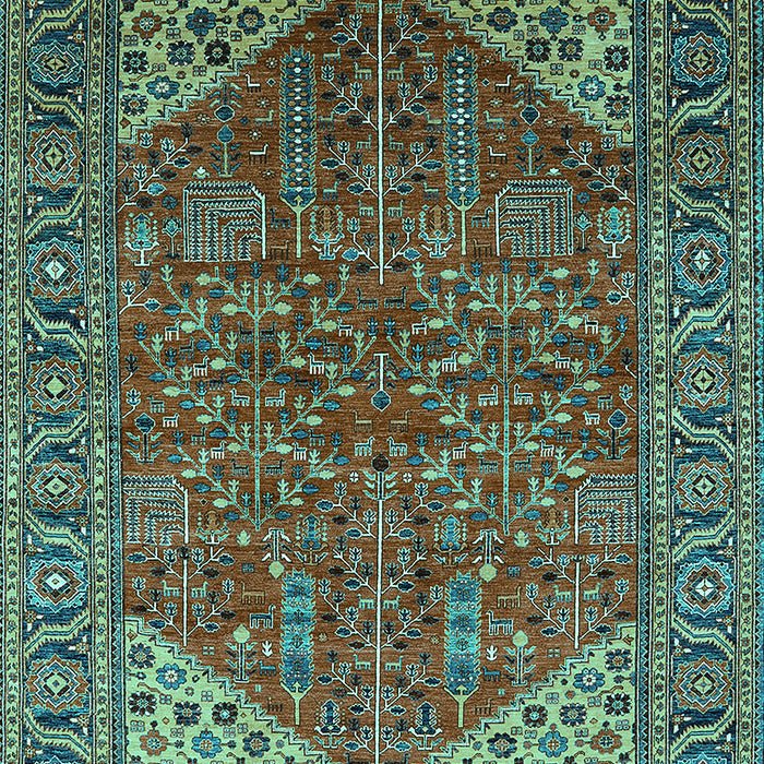 Oriental Turquoise Industrial Rug, urb2328turq