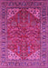 Machine Washable Oriental Pink Industrial Rug, wshurb2328pnk