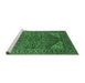 Sideview of Machine Washable Oriental Emerald Green Industrial Area Rugs, wshurb2328emgrn