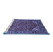 Sideview of Machine Washable Oriental Blue Industrial Rug, wshurb2328blu