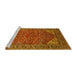 Sideview of Machine Washable Oriental Yellow Industrial Rug, wshurb2328yw