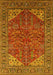 Machine Washable Oriental Yellow Industrial Rug, wshurb2328yw