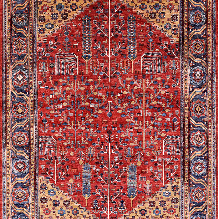 Machine Washable Industrial Modern Tomato Red Rug, wshurb2328