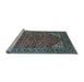 Sideview of Machine Washable Oriental Light Blue Industrial Rug, wshurb2328lblu