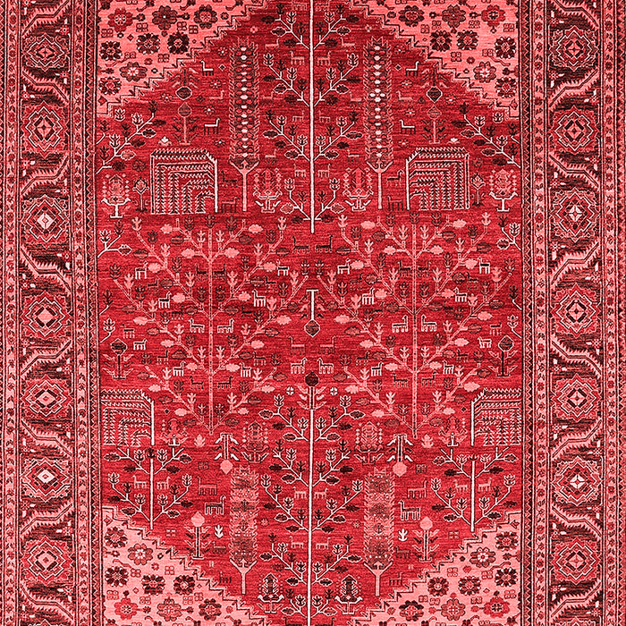 Machine Washable Oriental Red Industrial Rug, wshurb2328red