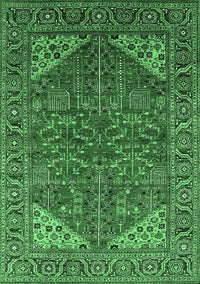 Oriental Emerald Green Industrial Rug, urb2328emgrn