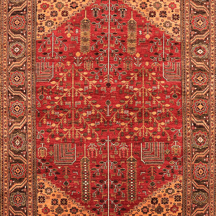 Machine Washable Oriental Orange Industrial Area Rugs, wshurb2328org