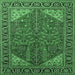 Square Oriental Emerald Green Industrial Rug, urb2329emgrn