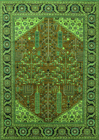 Oriental Green Industrial Rug, urb2329grn