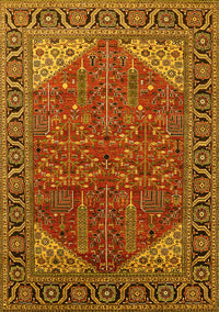 Oriental Yellow Industrial Rug, urb2329yw