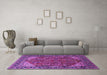 Machine Washable Oriental Purple Industrial Area Rugs in a Living Room, wshurb2329pur