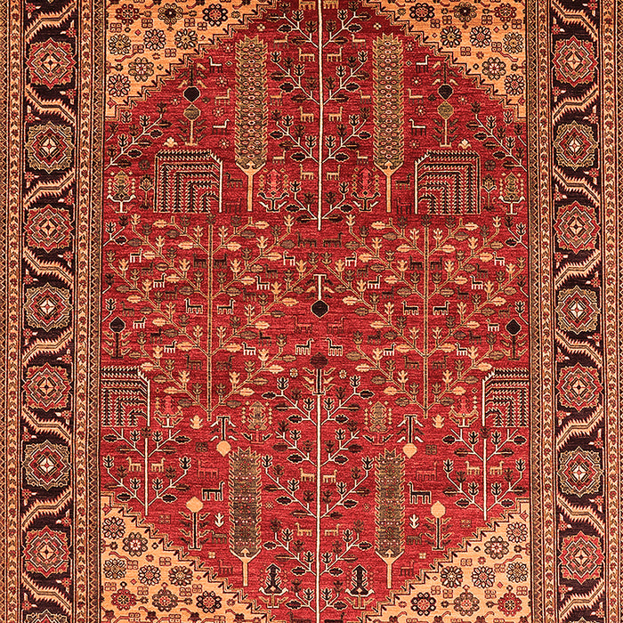 Oriental Orange Industrial Rug, urb2329org