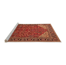 Sideview of Machine Washable Oriental Orange Industrial Area Rugs, wshurb2329org