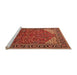 Sideview of Machine Washable Oriental Orange Industrial Area Rugs, wshurb2329org