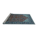 Sideview of Machine Washable Oriental Light Blue Industrial Rug, wshurb2329lblu