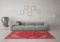 Machine Washable Oriental Red Industrial Rug, wshurb2329red