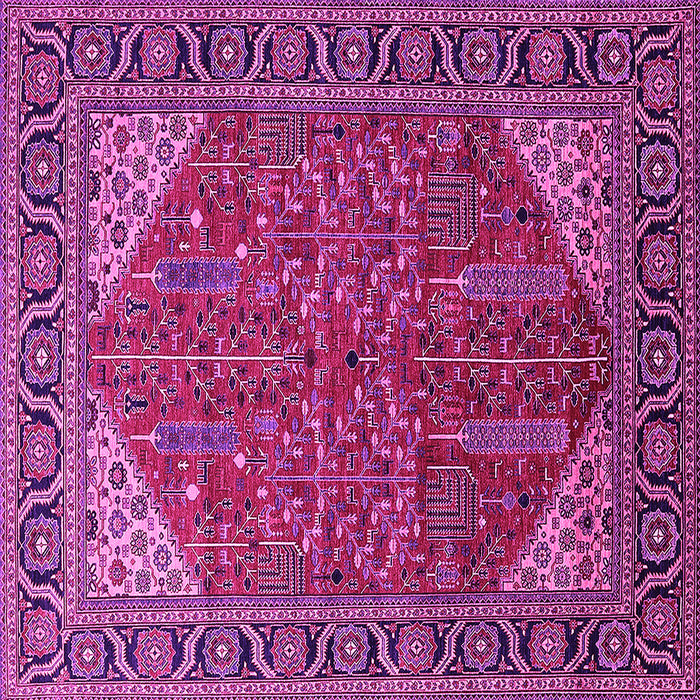 Square Oriental Pink Industrial Rug, urb2329pnk