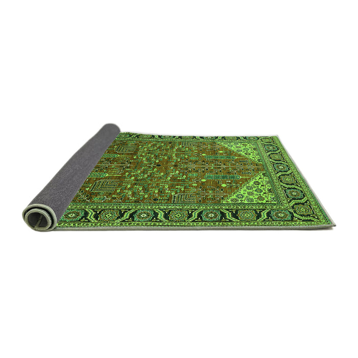 Sideview of Oriental Green Industrial Rug, urb2329grn