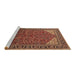 Sideview of Machine Washable Oriental Brown Industrial Rug, wshurb2329brn