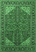 Machine Washable Oriental Emerald Green Industrial Area Rugs, wshurb2329emgrn