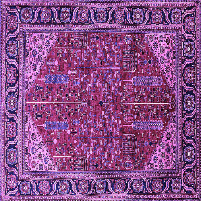 Square Oriental Purple Industrial Rug, urb2329pur