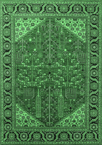 Oriental Emerald Green Industrial Rug, urb2329emgrn