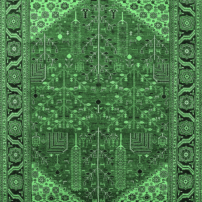 Oriental Emerald Green Industrial Rug, urb2329emgrn