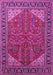 Machine Washable Oriental Pink Industrial Rug, wshurb2329pnk